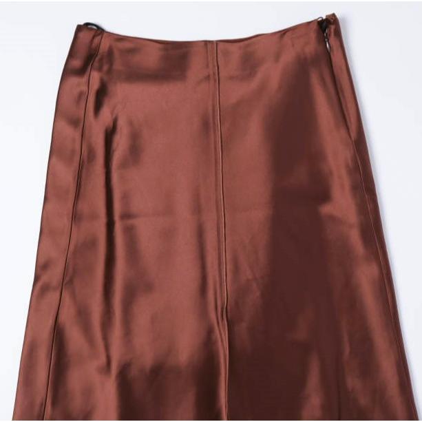 新品 forte_forte フォルテ フォルテ イタリア製 ストレッチサテン ミディスカート 10640 my skirt 871-81600 1(M) Chocolate 定価75,900円 |  | 04