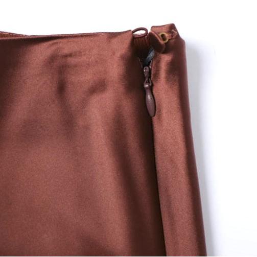 新品 forte_forte フォルテ フォルテ イタリア製 ストレッチサテン ミディスカート 10640 my skirt 871-81600 1(M) Chocolate 定価75,900円 |  | 05
