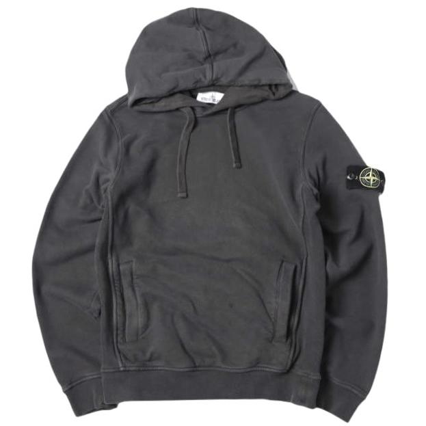 STONE ISLAND ストーンアイランド 24AW Compass Patch Hoodie 裏起毛 スウェットプルオーバーパーカー 811560820 S V0062 LEAD GREY | 
