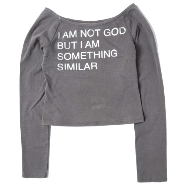 Praying プレイング 25SS Not God Top ボートネックロングスリーブTシャツ PRAY24046-B S GRAY 長袖 カットソー トップス g27283 | 