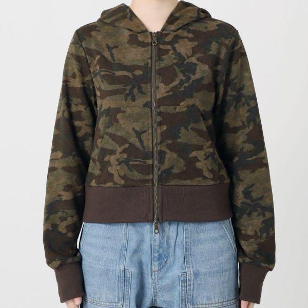 Oriens JOURNAL STANDARD オリエンス ジャーナルスタンダード 24AW カモフラージュクロップドフーディー 24070421719030 OLIVE パーカー |  | 02