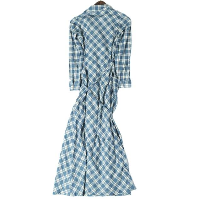 RRL ダブルアールエル プラッドコットンボイルラップドレス 282900650001 1 Blue Double RL レディース チェック ワンピース 定価72,600円 |  | 01