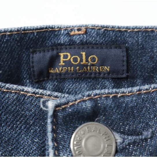 POLO RALPH LAUREN ポロ・ラルフローレン ハイライズワイドレッグジーンズ 25 INDIGO 定価40,700円 ジップフライ デニムパンツ ボトムス |  | 03