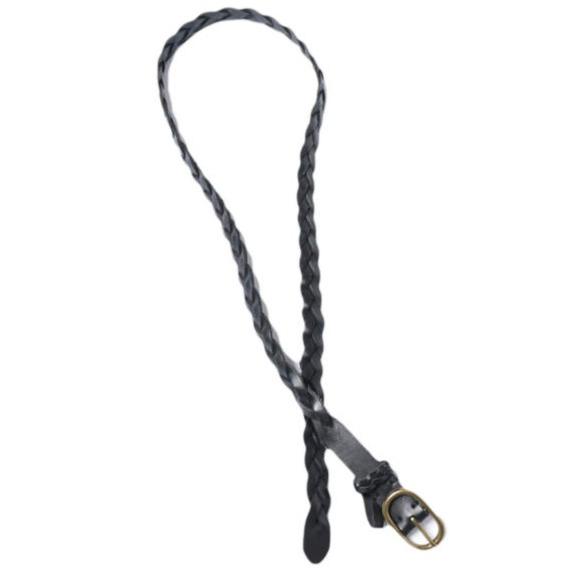 POLO RALPH LAUREN ポロ・ラルフローレン ブレーデッドレザースキニーベルト XS BLACK 定価20,900円 メッシュ g27297 |  | 01