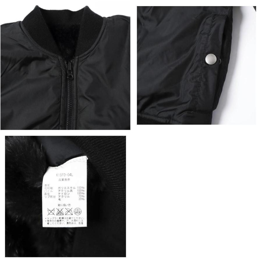 KIFFE キッフェ フェイクファーMA-1ジャケット K15F0-04L S BLACK リバーシブル フライト ブルゾン アウター g27311 |  | 09