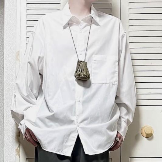 Hender Scheme エンダースキーマ air dimple ネックストラップ型 巾着 DARK GRAY ピッグスエード ネックレス アクセサリー g27316 |  | 02