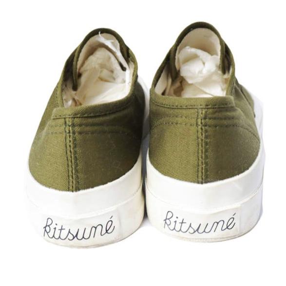 MAISON KITSUNE メゾンキツネ 日本製 CANVAS SNEAKERS キャンバススニーカー 36(22.5cm) OLIVE スニーカー シューズ g27322 |  | 03