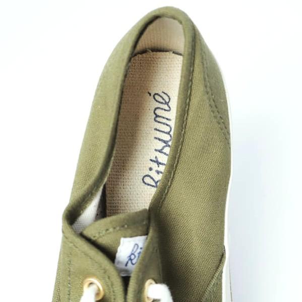 MAISON KITSUNE メゾンキツネ 日本製 CANVAS SNEAKERS キャンバススニーカー 36(22.5cm) OLIVE スニーカー シューズ g27322 |  | 05