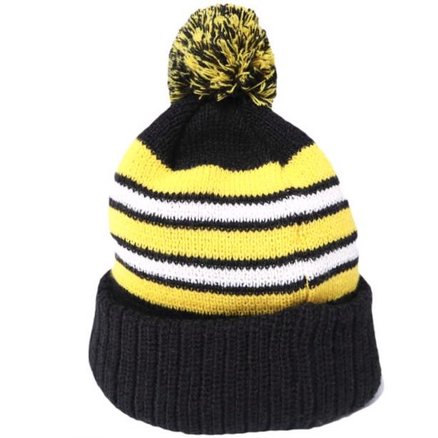 INFIELDER DESIGN x BEAMS BOY インフィールダーデザイン ビームスボーイ ボーダーポンポンニットキャップ BLACK/YELLOW ワッチキャップ |  | 01