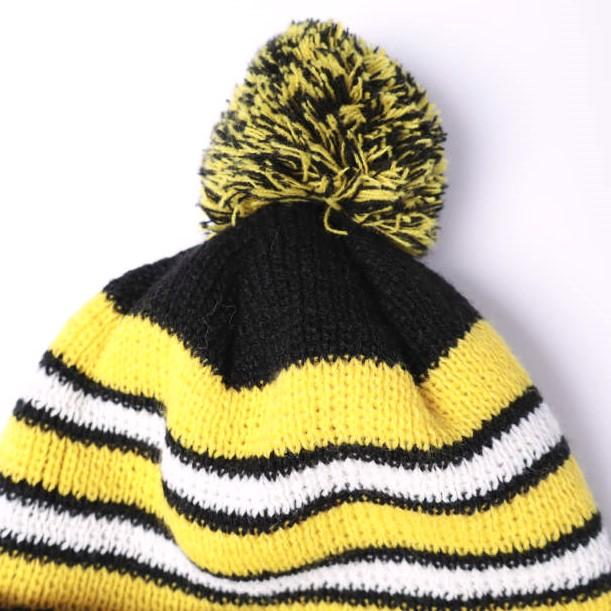 INFIELDER DESIGN x BEAMS BOY インフィールダーデザイン ビームスボーイ ボーダーポンポンニットキャップ BLACK/YELLOW ワッチキャップ |  | 03