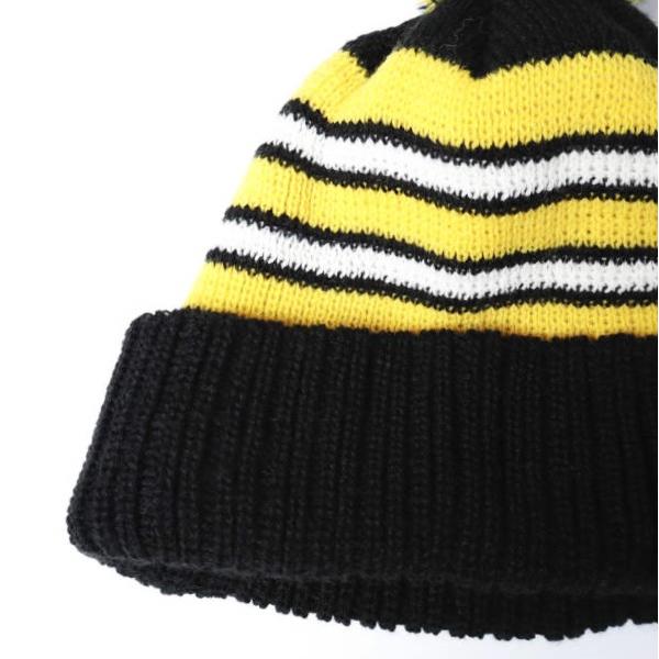 INFIELDER DESIGN x BEAMS BOY インフィールダーデザイン ビームスボーイ ボーダーポンポンニットキャップ BLACK/YELLOW ワッチキャップ |  | 04
