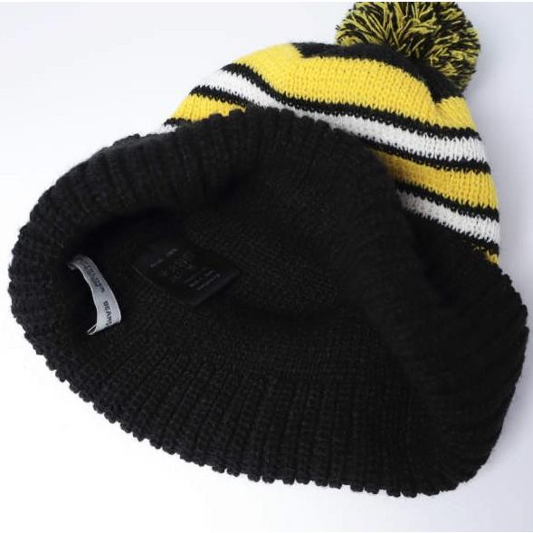 INFIELDER DESIGN x BEAMS BOY インフィールダーデザイン ビームスボーイ ボーダーポンポンニットキャップ BLACK/YELLOW ワッチキャップ |  | 05
