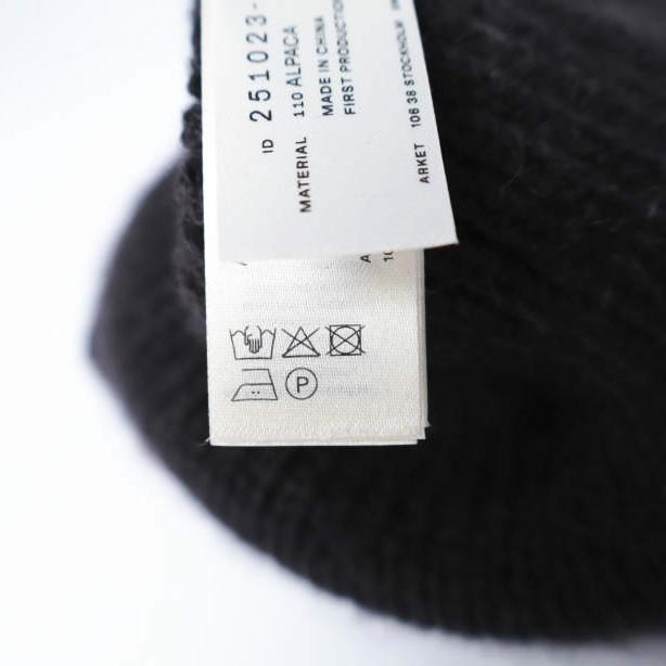 ARKET アーケット ボンボン付き アルパカニットキャップ 251023-110 ONE SIZE BLACK ワッチキャップ ビーニー ニット帽 帽子 g27327 |  | 07