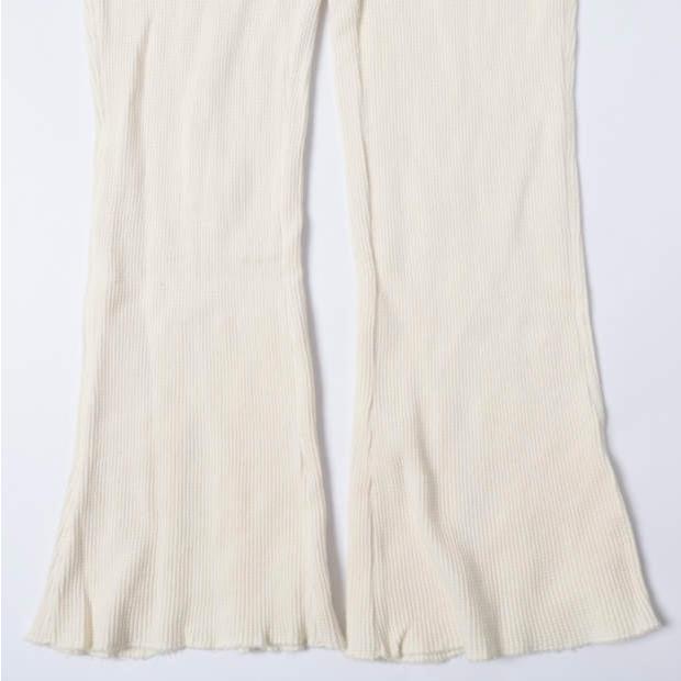 Ray BEAMS レイビームス ワッフルバックスリットパンツ 63-23-0272-101 0 OFF WHITE イージー サーマル フレア ボトムス g27329 |  | 04