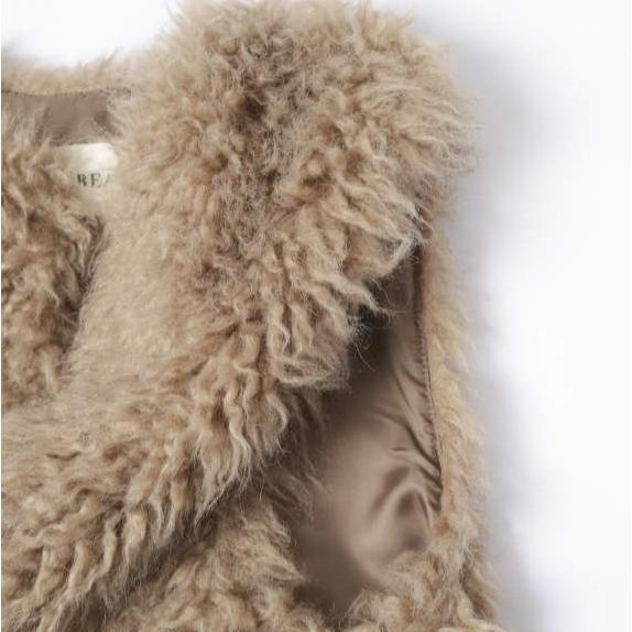 新品 Ray BEAMS レイビームス 23AW フェイクファークルーネックベスト 61-06-0234-462 Free BROWN ジレ ボア サンプル品 トップス g27335 |  | 05