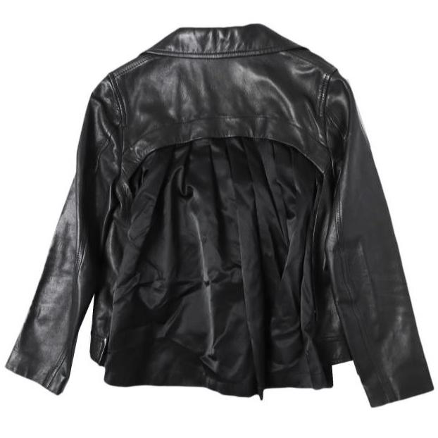 RBS Ray BEAMS アールビーエス レイビームス バックタック ラムレザー ダブルライダースジャケット 63-18-0050-594 0 BLACK 定価68,200円 |  | 01