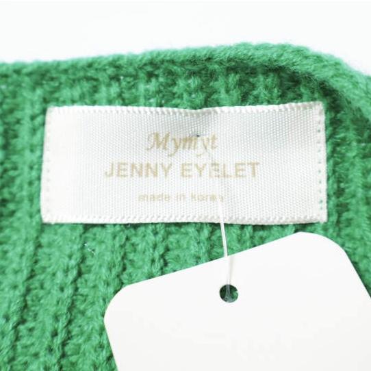 新品 Mymyt JENNY EYELET 韓国製 クロップドボーダーニット Free GREEN セーター ワイド トップス g27350 |  | 02