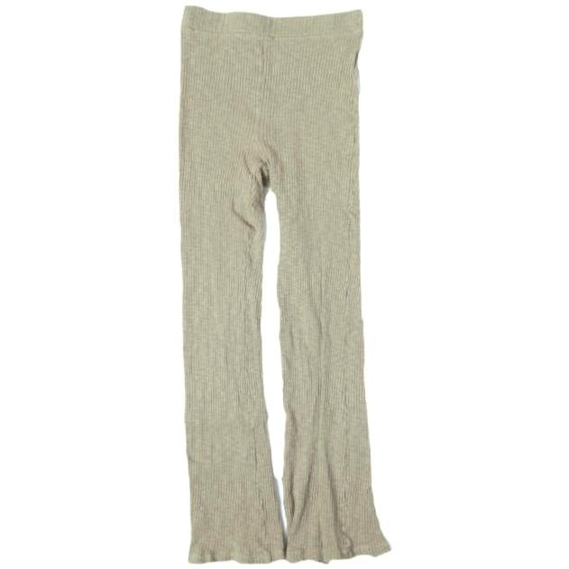 Munich ミューニック 日本製 バックスリット コットンリブ レギンス MN201P29 S KHAKI ニット パンツ ボトムス g27359 | 