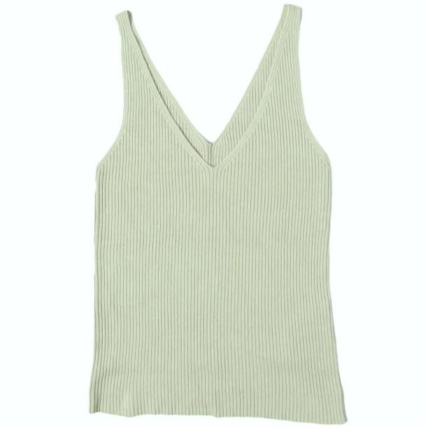 Pilgrim Surf+Supply ピルグリム サーフ+サプライ 19SS June Knit Tank Top リネンリブニットタンクトップ 37-05-0011-048 1 Light Green | 