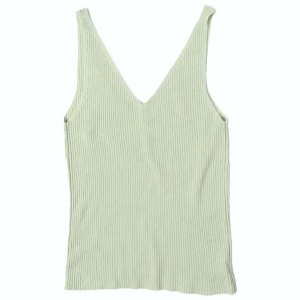 Pilgrim Surf+Supply ピルグリム サーフ+サプライ 19SS June Knit Tank Top リネンリブニットタンクトップ 37-05-0011-048 1 Light Green |  | 01