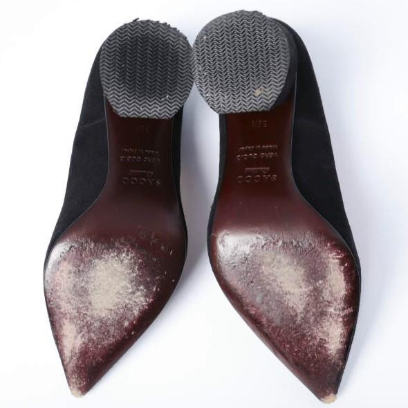 SACCO Balletti サッコバレッティ SIMPLE ROUND HEEL BLACK SUEDE ラウンドヒール ポインテッドトゥ パンプス 351/2(22.5-23cm) BLACK |  | 08