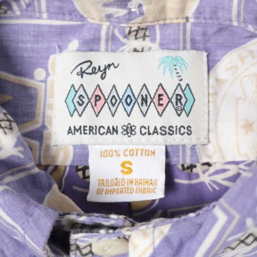 Reyn Spooner レインスプーナー 90s AMERICAN CLASSICS Washington Huskies プルオーバーBDシャツ S PURPLE ヴィンテージ 半袖 アロハ |  | 02