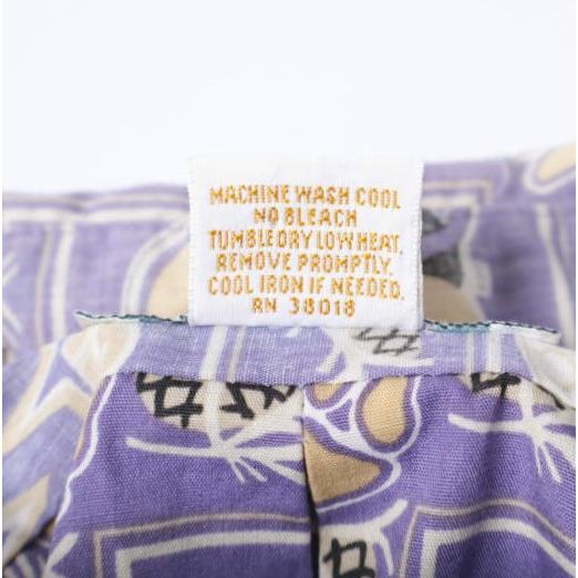 Reyn Spooner レインスプーナー 90s AMERICAN CLASSICS Washington Huskies プルオーバーBDシャツ S PURPLE ヴィンテージ 半袖 アロハ |  | 06