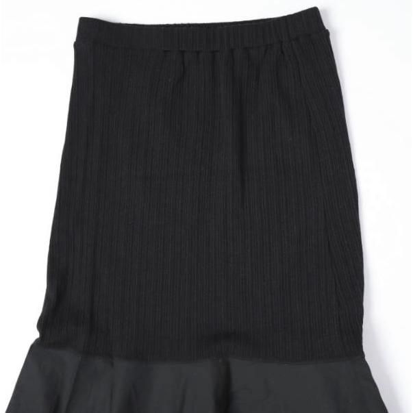 BEARDSLEY ビアズリー 日本製 裾フレアコンビカットギャザースカート BEZ1022301A0001 1 BLACK ロング マーメイド ボトムス g27392 |  | 04