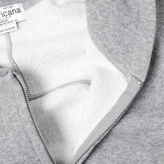 AMERICANA アメリカーナ 日本製 WIDE FULLZIP HOODIE ワイドフルジップフーディ Free GRAY 裏起毛 パーカー トップス g27408 |  | 04