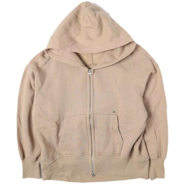 AMERICANA アメリカーナ 日本製 WIDE FULLZIP HOODIE ワイドフルジップフーディ Free BEIGE 裏起毛 パーカー トップス g27409 | 