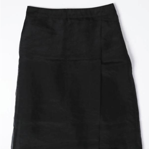 SACRA サクラ 24AW ORGANDY WRAP SKIRT オーガンジーラップスカート 124627121 38 BLACK ボトムス g27416 |  | 04