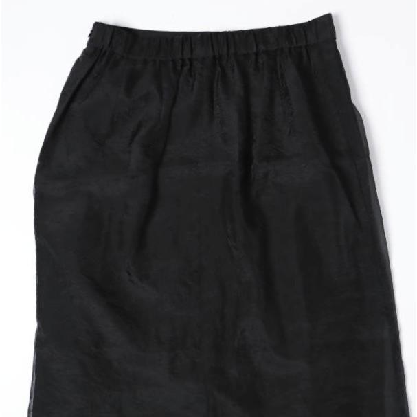 SACRA サクラ 24AW ORGANDY WRAP SKIRT オーガンジーラップスカート 124627121 38 BLACK ボトムス g27416 |  | 06