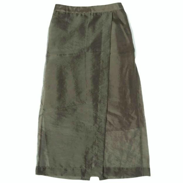 SACRA サクラ 24AW ORGANDY WRAP SKIRT オーガンジーラップスカート 124627121 38 KHAKI ボトムス g27417 | 