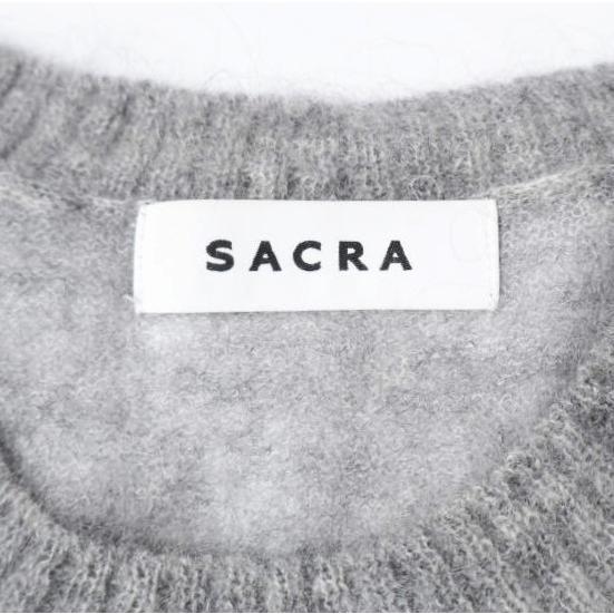 SACRA サクラ 21AW オーバーサイズ モヘヤクルーネックニット 121534082 38 GRAY セーター トップス g27425 |  | 02