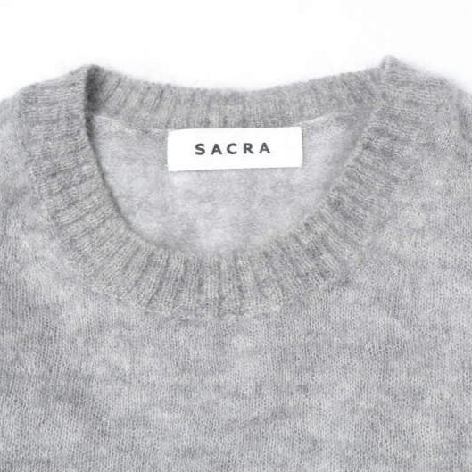SACRA サクラ 21AW オーバーサイズ モヘヤクルーネックニット 121534082 38 GRAY セーター トップス g27425 |  | 03
