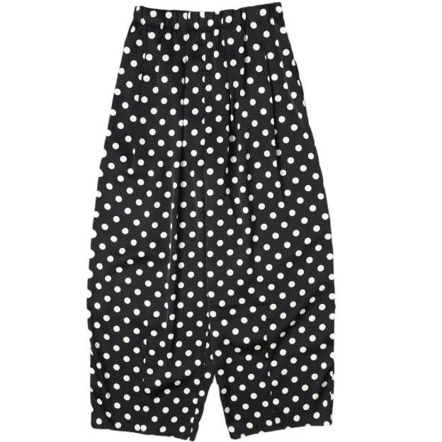 CEaRET シーレット 25SS Dot Tuck Gather Curve Pants ドットタックギャザーカーブパンツ 252005 2 BLACK イージー バレルパンツ ボトムス | 
