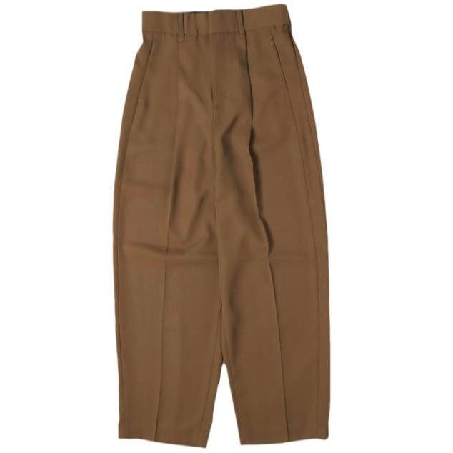 CEaRET シーレット 24AW ワイドストレートパンツ 243009 2 CAMEL BROWN バギー 1タック イージー ボトムス g27431 | 