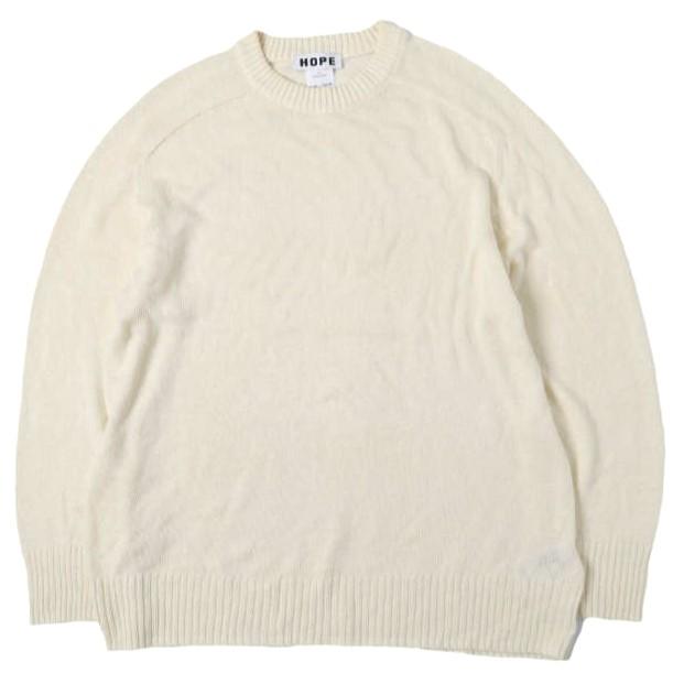 HOPE ホープ 21SS Compose Sweater リネンコットンクルーネックニット 12 551 861 / 21080587000310 40 IVORY セーター AP STUDIO トップス | 