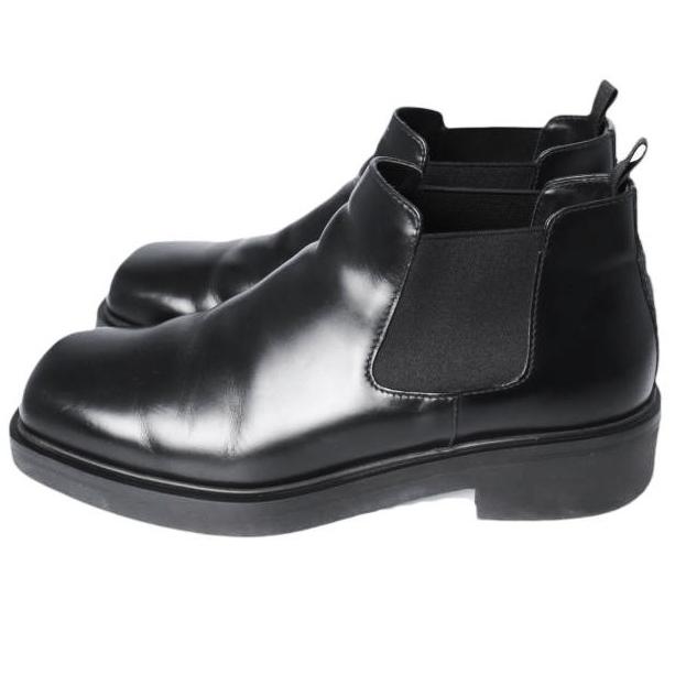 PRADA プラダ イタリア製 スクエアトゥブラッシュドレザーチェルシーブーツ 2TG208 81/2(27.5cm) BLACK サイドゴア シューズ g27443 |  | 01