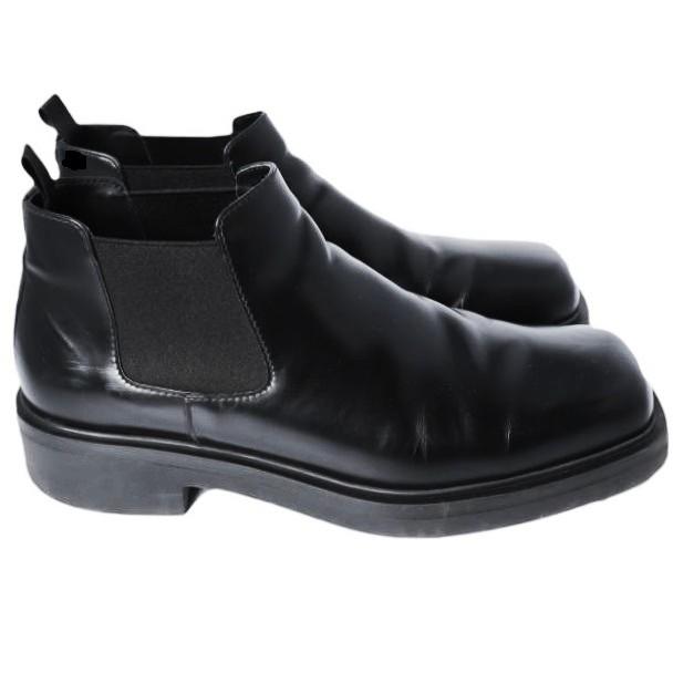 PRADA プラダ イタリア製 スクエアトゥブラッシュドレザーチェルシーブーツ 2TG208 81/2(27.5cm) BLACK サイドゴア シューズ g27443 |  | 02