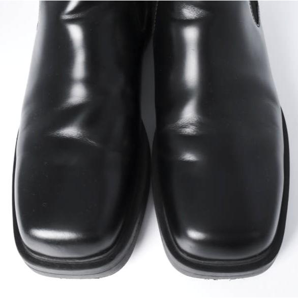 PRADA プラダ イタリア製 スクエアトゥブラッシュドレザーチェルシーブーツ 2TG208 81/2(27.5cm) BLACK サイドゴア シューズ g27443 |  | 05