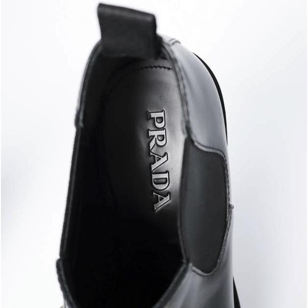 PRADA プラダ イタリア製 スクエアトゥブラッシュドレザーチェルシーブーツ 2TG208 81/2(27.5cm) BLACK サイドゴア シューズ g27443 |  | 07
