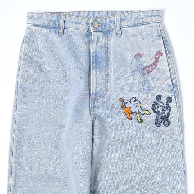 MARNI マルニ 23SS イタリア製 刺繍 ボーイフレンドデニムパンツ Embroidered Denim PAJDV05MS0 USCU83 38 Indigo 定価121,000円 ジーンズ |  | 04