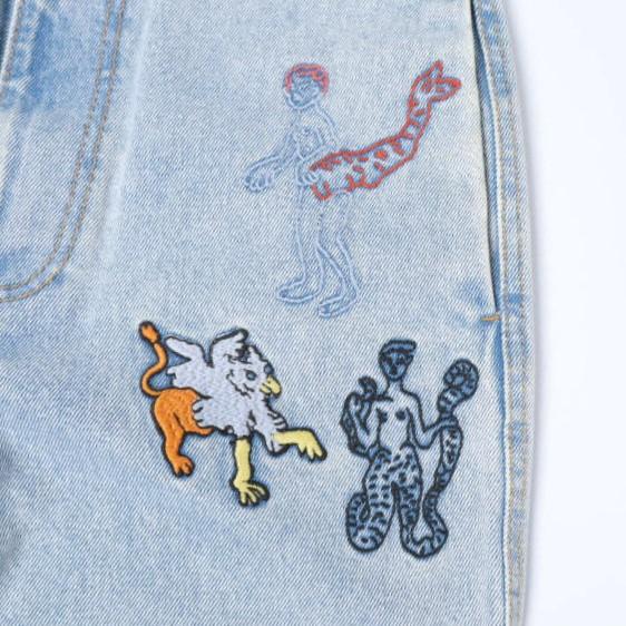 MARNI マルニ 23SS イタリア製 刺繍 ボーイフレンドデニムパンツ Embroidered Denim PAJDV05MS0 USCU83 38 Indigo 定価121,000円 ジーンズ |  | 06