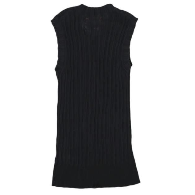 unfil アンフィル high twist cotton ribbed-knit sleeveless top リブニットスリーブレストップ WOSP-UW132 1 BLACK ノースリーブ ニット |  | 01
