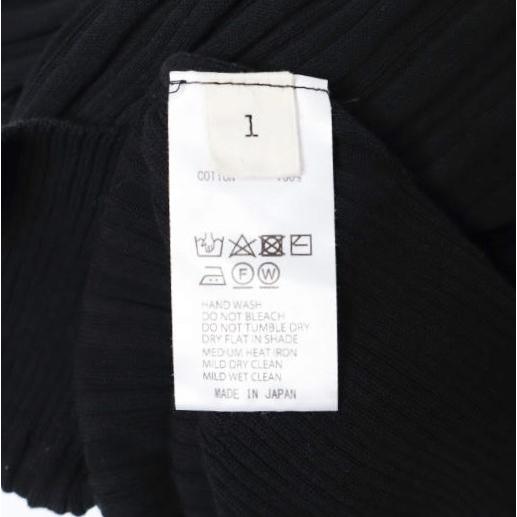unfil アンフィル high twist cotton ribbed-knit sleeveless top リブニットスリーブレストップ WOSP-UW132 1 BLACK ノースリーブ ニット |  | 07