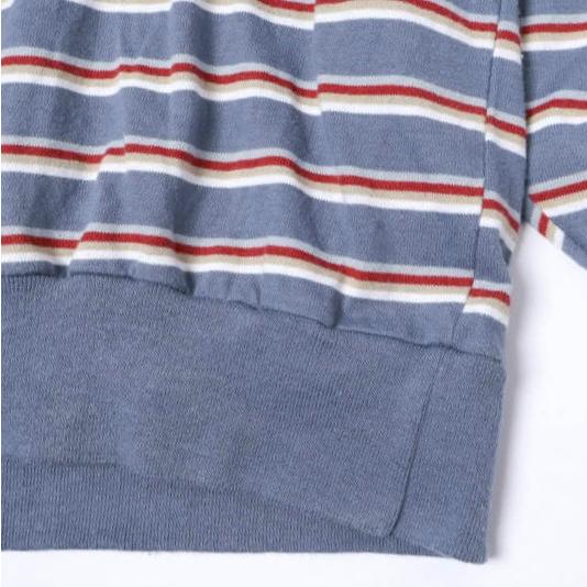 LONDON FOG ロンドンフォグ アメリカ製 ヴィンテージ ボーダーニットロングスリーブポロシャツ XL BLUE 長袖 MADE IN USA トップス g27457 |  | 04