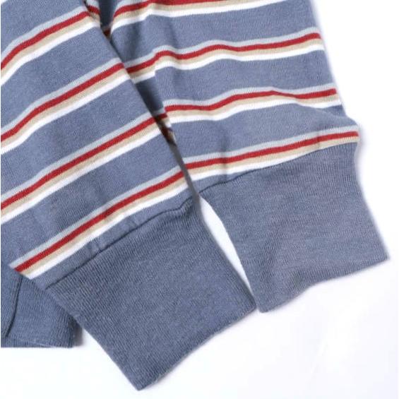 LONDON FOG ロンドンフォグ アメリカ製 ヴィンテージ ボーダーニットロングスリーブポロシャツ XL BLUE 長袖 MADE IN USA トップス g27457 |  | 05