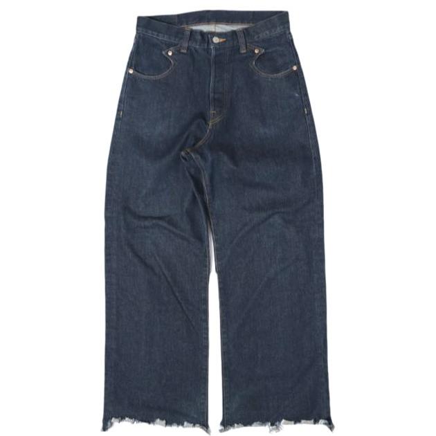 RICE NINE TEN ライスナインテン 日本製 LOVELY JEANS ラブリージーンズ 1 INDIGO ボタンフライ ルーズフィット カットオフ デニム パンツ |  | 01