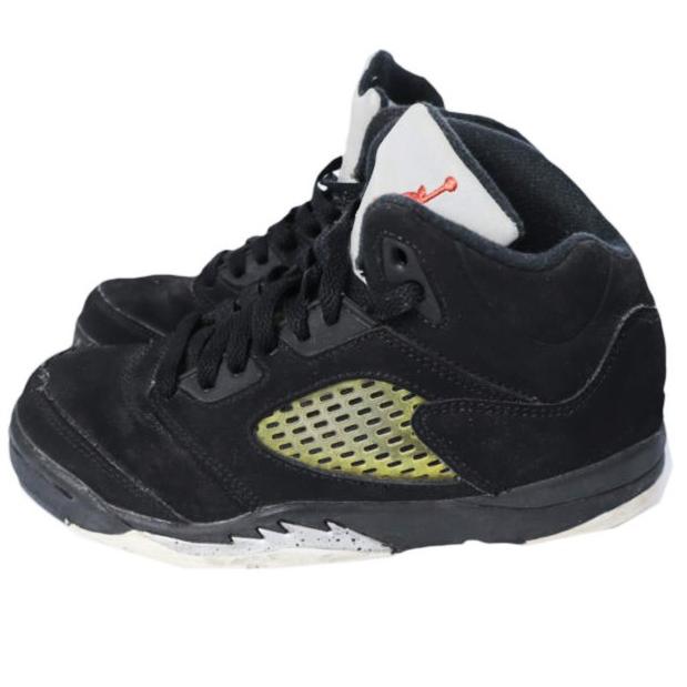 NIKE ナイキ AIR JORDAN 5 RETRO OG BP エア ジョーダン 5 レトロ オリジナル 440889-003 13.5C(19.5cm) BLACK/FIRE RED/METALLIC SILVER |  | 01
